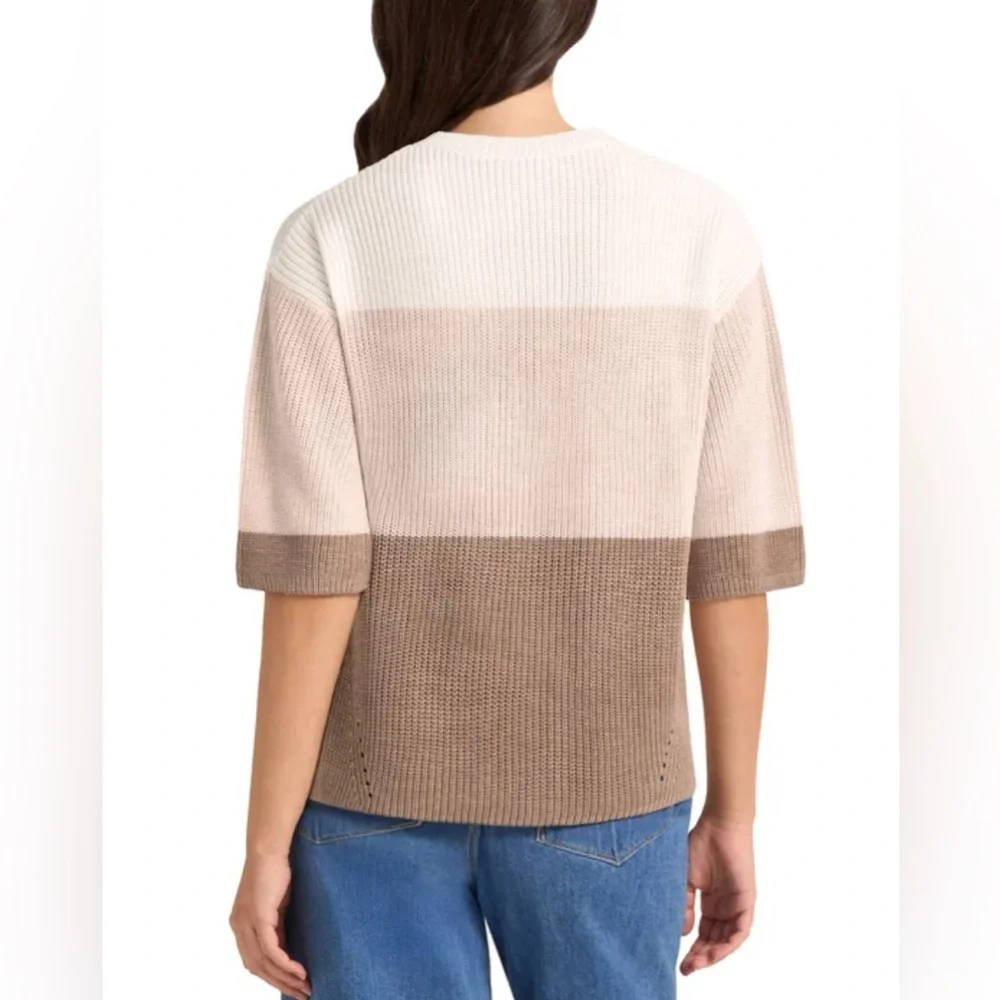 NWT Matty M Women's Elbow Sleeve Colorblock Sweater size XXL (sz18) - Picture 3 of 4